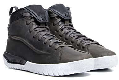 Dainese Metractive D-WP Shoes, Scarpe Moto Waterproof, Uomo, Verde Fumo/Bianco, 45