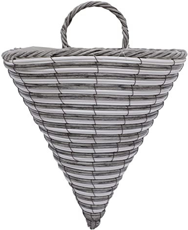 Happyyami Pot De Fleur Jardinière Suspendue Paniers Suspendus pour Plantes Panier en Osier Suspendu Panier De Cône De Plante Paniers Suspendus en Osier Marmite Murale PP Conique Récipient
