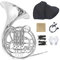 Doppel Französisch Horn 4 Tasten F/Bb Flach Messing Französisch Horn Orchester Musikinstrumente Mit Französisch Horn Fall Mundstück Pinsel Tuner Handschuhe Mute Schalldämpfer