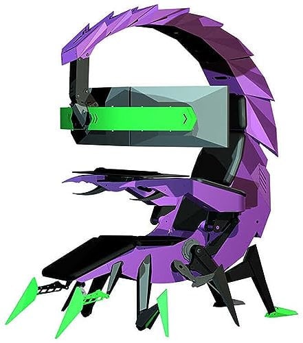 CSTAL Integrated Gaming Chair, Comfortable Ergonomic Design Computer Cockpit Chair, Adjustable Swivel E-Sports Chair, Built for The Pro, with LED Lights