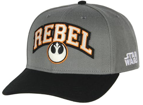 Star Wars Erwachsene bestickte Precurve Snapback Mütze für Damen und Herren, Rebel Alliance, Einheitsgröße