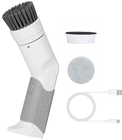 Zankie Brosse à récurer électrique,Autolaveuse portative sans F - Outil de Nettoyage de carrelage de Baignoire de Salle de Bain Pan-Pot de Cuisine