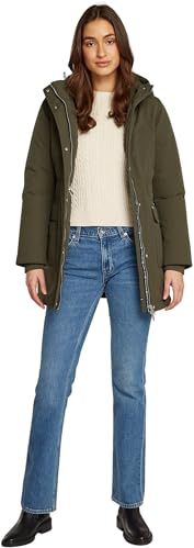 Tommy Jeans Damen Parka mit Kapuze, Grün (Fatigue Green), L