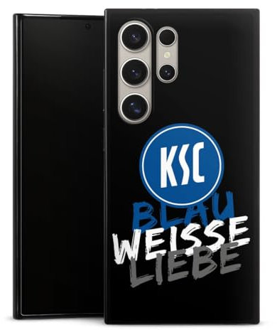 DeinDesign Slim Case extra dünn kompatibel mit Samsung Galaxy S24 Ultra Silikon Handyhülle schwarz Hülle KSC Offizielles Lizenzprodukt Bundesliga