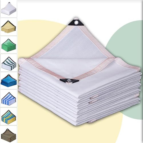 AMXFS Outdoor Schattiernetz mit Ösen Sonnensegel mit 90% Schattierwirkung aus HDPE Schattennetz UV-Schutznetz Windschutznetz Atmungsaktiv Balkon Garten Kühlendnetze