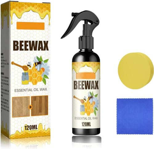 Natürliches mikromolekularisiertes Bienenwachsspray, Möbelpolitur, Bienenwachs-Spray, Möbelpolitur, Bienenwachs-Spray für Holzböden und Möbel (1 Stück)