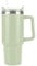 Stainless Steel Insulated 40oz Bottle with Straw, Keep Hot & Cold for Long Time, Leak & Spill Resistant, Double Wall, Dishwasher Safe, Easy to Clean, Travel Thermos for Hot and Cold Drinks (Green)
