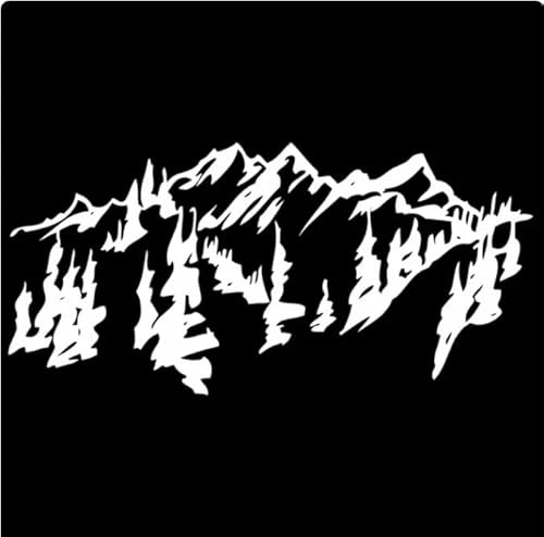 Wandtattoo Berge Bäume Wandkunst Aufkleber Malerei Wandaufkleber, weiß, 56x27cm