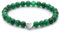 Echtes Grüner Lepidolith AAA Edelstein Armband mit 6mm Perlen und Edelstahlherz - verschiedene Längen - Heilstein Schutzstein Talisman Glücksbringer Geschenk (Gr. Lepidolith, 18CM)