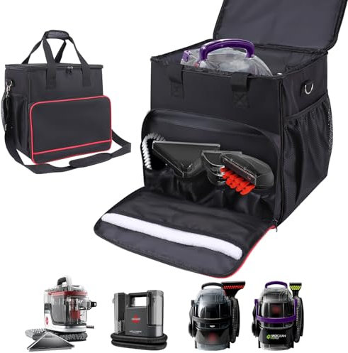 Storage Bag Compatible with Bissell Carpet Cleaner Machine 2458/3624/3682/Hoover Carpet Cleaner FH14050, Carrying Case for Bissell Upholstery Cleaner Portable Steam Cleaner Storage Bag, Case Only