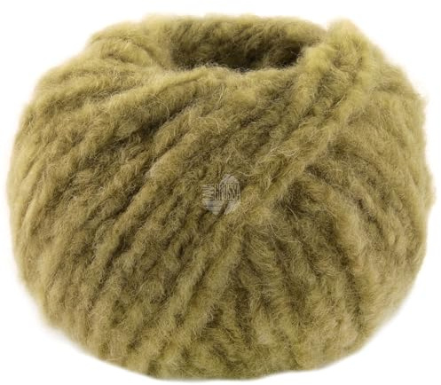 LANA GROSSA Royal Alpaca | Voluminöses Effektgarn aus den feinsten Alpaka Fasern | Handstrickgarn aus 93% Alpaka (Royal) & 7% Polyamid | 50g Wolle zum Stricken & Häkeln | 95m Garn FB 12