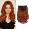 BARSDAR Clip in Extensions Rot, 30cm Kurzes Wellige Clip in Haarverlängerungen Kupfe Für Frauen 6PCs Voller Kopf Dickes Synthetisches Haarextension Haarteile - Kupfe Rot