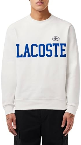 Lacoste Sweat-shirt en polaire pour homme, Flour, S