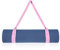 COMNICO Tragegurt Yogamatte Verstellbare Yogamatten-Carrying Strap mit Klettverschluss Yoga-Mattenhalterung Rosa Yogamatten-Schlinge zum Tragen Aufbewahren und Ordnen von Yogamatten