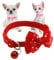 Chihuahua collar Red Bell,bowtie Cat Collar for Small Dogs Girl Cats Cute Floral Female male Collar for XS S Small Puppy girl boy Pets Animal ketten Yorkie