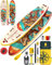 BAX ASTRONAVE Stand Up Paddling Board,335x88x15 Extra Breit Sup Board,Paddle Board Zubehör Con Cam Halterung,Verstellbares Paddel,Finnen,für 2 Personen,bis 200 kg belastba (Gelb)