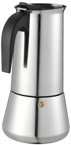 KICHOUSE Edelstahl Espressokanne Mokakanne 200 Ml Mokkabereiter Kaffeemaschine Für Induktionsherde Mit Abnehmbarem Filter