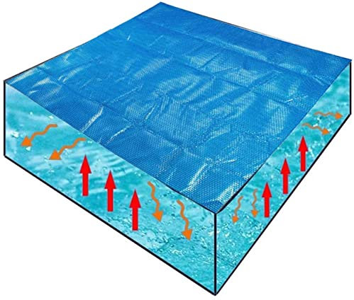 ERSINIAN Pool Hot Tub Covers Rectangle Solar Pool Cover 1m/2m/3m/4m/5m, Heavy Duty UV Protection Bubble Heat Insulation Film With Grommets For Family Swimming Pool，Blue(3m x 7m)
