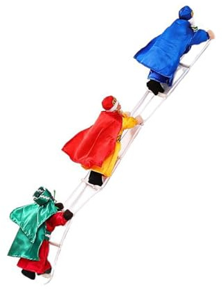 Figura de reyes españoles para colgar en el árbol de Navidad, decoración para puerta, pared, chimenea, fiesta, interior y exterior, Navidad, tres reyes españoles escalando