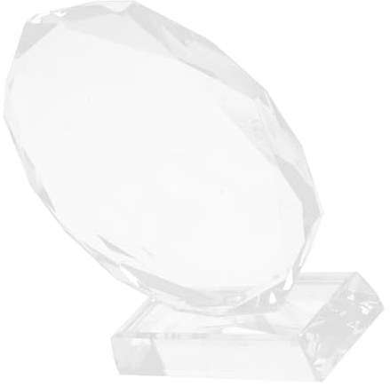 FUNOMOCYA Trophée Cristal Vierge Unique pour Sublimation Cadre Photo Décoratif Multifonction pour Remise de Prix et Reconnaissance Adultes