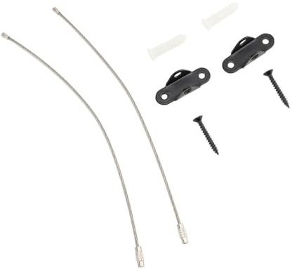 Garosa Kit de Correas Antivuelco de Acero Inoxidable Ajustables, Anclajes para Muebles, Paquete de 20, Dispositivo de Seguridad para Muebles a Prueba de Terremotos para Gabinetes, Aparadores,