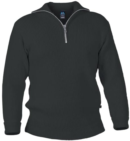 Blauer Peter - Merino-Troyer - Pullover - Metall-Zip - 10 Farben