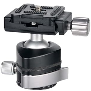 Annadue Tripod Ball Head, One Key Locking Mechanism with Plate, CNC Aluminum Alloy Lightweight Design, for Mirrorless Cameras Compact Lenses Smartphones