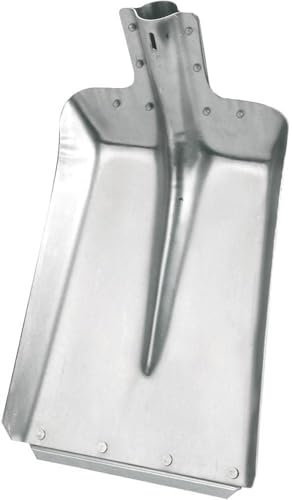 Kerbl Aluschaufel Größe 5 (Breite 28 cm, Gartenschaufel/Stallschaufel, aus Aluminium, mit verzinkter Stoßkante, Schneeschieber, ohne Stiel) 2973