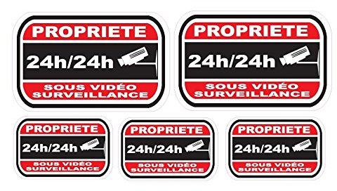 Sticker dissuasifs pour alarme et video surveillance Propriété