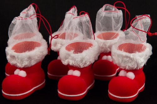 hegro-grosshandel 12 Nikolausstiefel beflockt