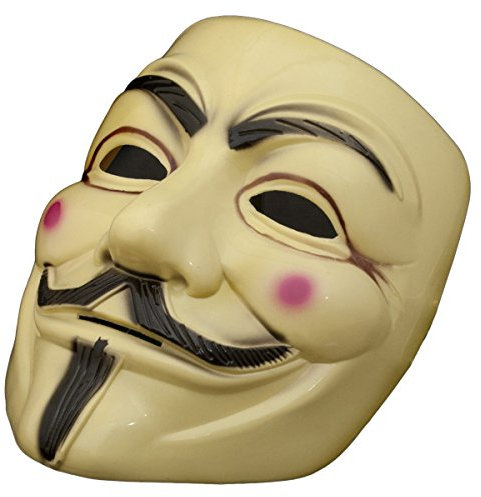 GOODS+GADGETS Masque V come Vendetta - Masque Guy Fawkes - Halloween Carnaval Anonyme (Beige)