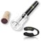 Wine Ziz Amazingly Simple Wine Opener with Foil Cutter Gift Set for Wine Lovers | Wine Pump Air Pressure Wine Bottle Opener Easy Cork Remover Corkscrew | Wine Bottle Openers Best Sellers (Black)