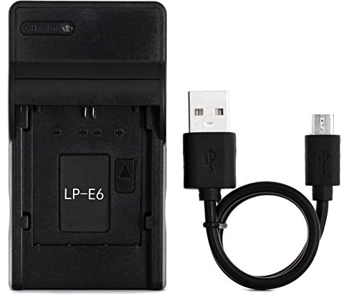 LP-E6 USB Ladegerät für Canon EOS 5D Mark II, EOS 5D Mark III, EOS 5D Mark2, EOS 5DS, EOS 5DS R, EOS 60D, EOS 60Da, EOS 6D, EOS 70D, EOS 7D, EOS 7D Mark II Kamera und Mehr