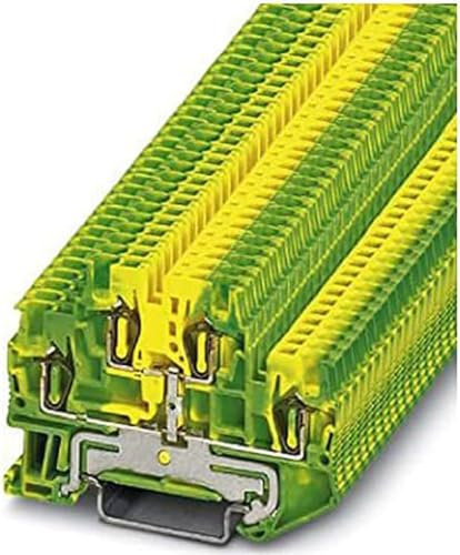 PHOENIX CONTACT STTB 1.5-PE Ground Conductor Double Rod Terminal 1.5mm² Nominal Cross Section 4 Connectors - Green/Yellow (Pack of 50)