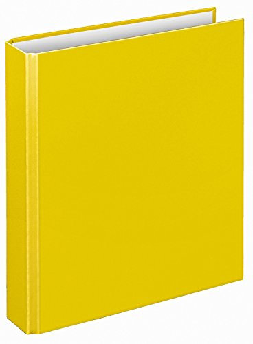 VELOFLEX 1151010 - Ringbuch Basic, DIN A5, 1 Stück, gelb, Füllhöhe 25 mm, Ringordner mit 2 Ring-Mechanik, Ordner schmal