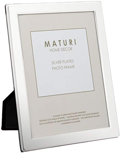 Maturi Silver Plated Photo Frame - Flat Edge Finish 6 x 8-inch (15 x 20cm)