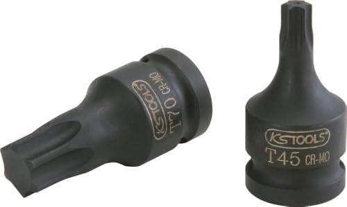 KS TOOLS 911.0924 - Douille à chocs courte TORX 1/2'', T50 - Uniquement pour utilisation à chocs - En Chrome-Molybdène Noir