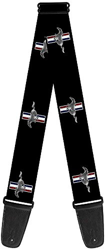 Buckle-Down GS-WFM004 Guitar Strap - Ford Mustang w/Bars Logo REPEAT