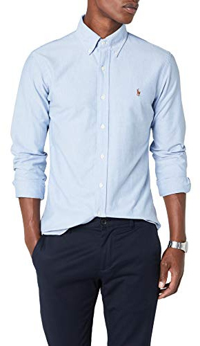 Ralph Lauren Slim Fit BD Ppc Chemise habillée, Bleu (BSR Blue B4060), Large (Taille Fabricant: 40) Homme