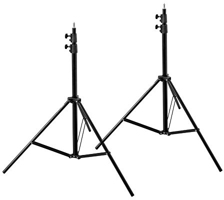 2er Set Lampenstativ Blitzstativ mit Federung (280cm) ayex GSC-280