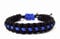 HanseCharms Paracord Armband-Thin Blue Line-Polizei-Männer, Frauen, Kind Armband-Verstellbar, 3 Breiten (1 cm Breit - Paracord Typ I, M = 16-20 cm)