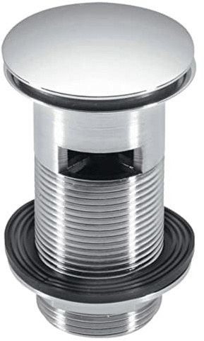 McAlpine CW60-CB Chrome Plated Slotted Clicker Basin Waste with Mushroom Top 1.25 - Chrome Plated Brass.