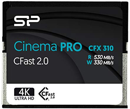 Silicon Power CinemaPro CFX310 256 GB 3500X CFast 2.0 Karte (MLC), für Canon XC10/1D X Mark II, Blackmagic URSA Mini und mehr