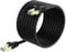 VOSGA Outdoor Cat 7 Ethernet Cable 30M/100 ft,S/FTP - 600 MHZ -Cat7 Network RJ45 Waterproof Direct Burial Internet Cable 30M Round Black