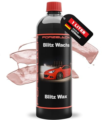 PORZELACK® Premium Autowachs, Blitz Wachs aus Carnaubawachs 1L - Sorgt für extra Glanz, Lackversiegelung & Lackpflege - Auto Wax auch für Profis & KfZ Werkstatt