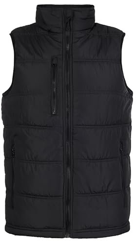 Fort - Carlton Bodywarmer - Black Bodywarmer - Large - Comfortable Body Warmer - Durable - 280gsm Quilting - Stylish & Versatile - Features Zipped Pockets - Ideal for Work