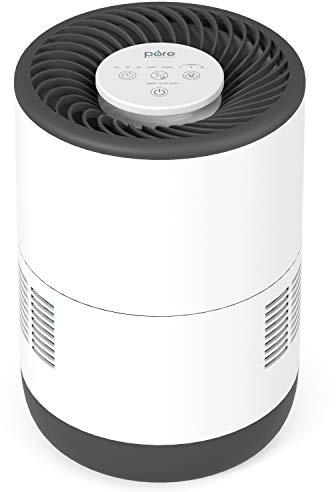 Pure Enrichment MistAire Eva - Mist-Free Evaporative Humidifier with Antibacterial Filter, 2.8-L Tank, 4 Speeds, Large Room Coverage up to 500 sq. ft., Night Light, Auto Shut-Off Timer, No White Dust