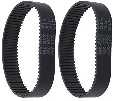 OTOTEC Lot de 2 courroies dentées en caoutchouc HTD 225-3M-17 75 dents compatibles avec Bosch PBS75A-GBS75A-GBS75AE SILVERCREST PARKSIDE PEBS 900