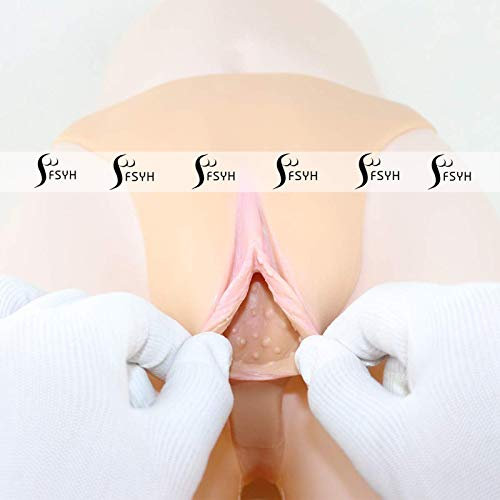 FSYH Transvestite Crossdresser HöSchen - Versteckte Gaffel Der MäNner Silikon Vagina Boxershorts füR Transgender Cosplay Shemale,A`Type