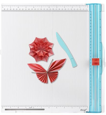 Ecraft Coupe-papier et tableau de score : 30,5 x 30,5 cm - Outil de score avec pliage de papier, pour faire du scrapbooking, des cartes, des enveloppes, des coupons et des photos
